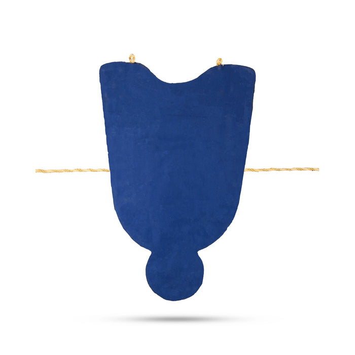 Stone Haram - 9 x 8 Inches | Velvet Artificial Jewelry/ Stone Necklace/ Multicolour Stone Jewellery for Deity - Neck & Body Accessories