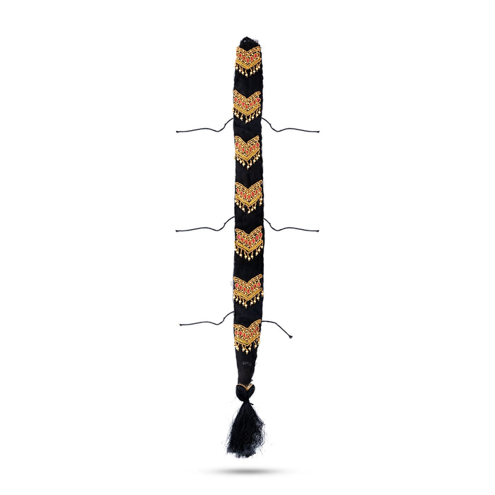 Jadai - 32 Inches | 7 Bit/ Beaded Hair Braid Ornament/ Traditional Jadai For Varalakshmi Decor