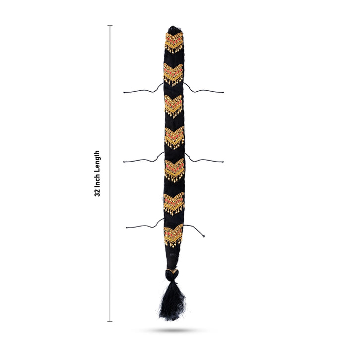 Jadai - 32 Inches | 7 Bit/ Beaded Hair Braid Ornament/ Traditional Jadai For Varalakshmi Decor