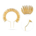 Hair Arch - 2.5 Inches | Gold Polish Arch/ Hair Accessory/ Jewellery for Deity - Head & Face Accessories