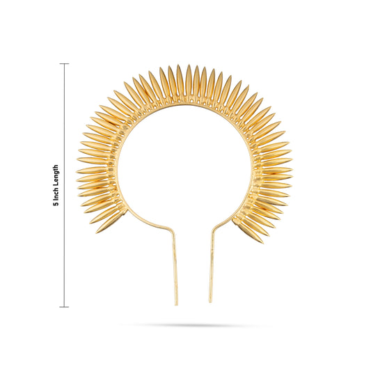 Hair Arch - 5 Inches | Gold Polish Arch/ Hair Accessory/ Jewellery for Deity - Head & Face Accessories