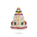 Full Crown - 1.5 X 1.25 Inches | Multicolour Stone Kireedam/ Mukut/ Kiridam For Deity Decoration - Head & Face Accessories