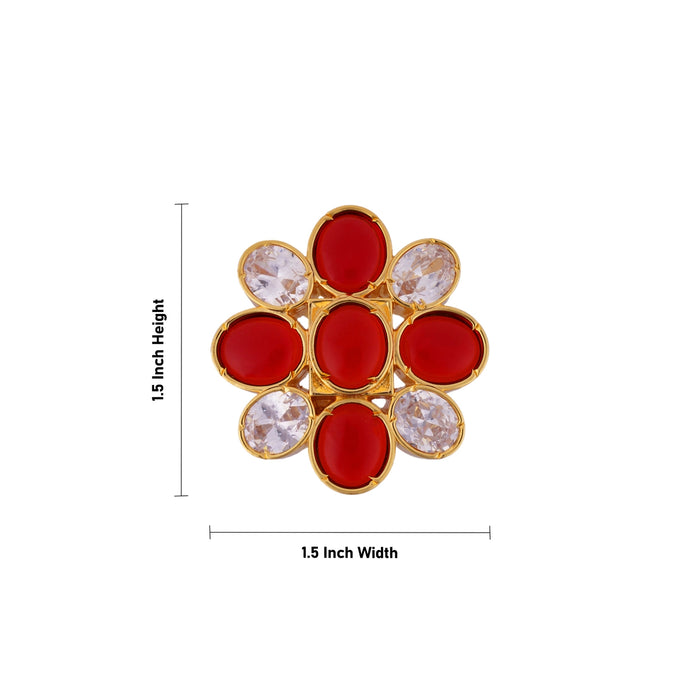 Dollar - 1.5 x 1.5 Inches | Artificial Locket / Multicolour Pendant / Stone Jewellery For Women