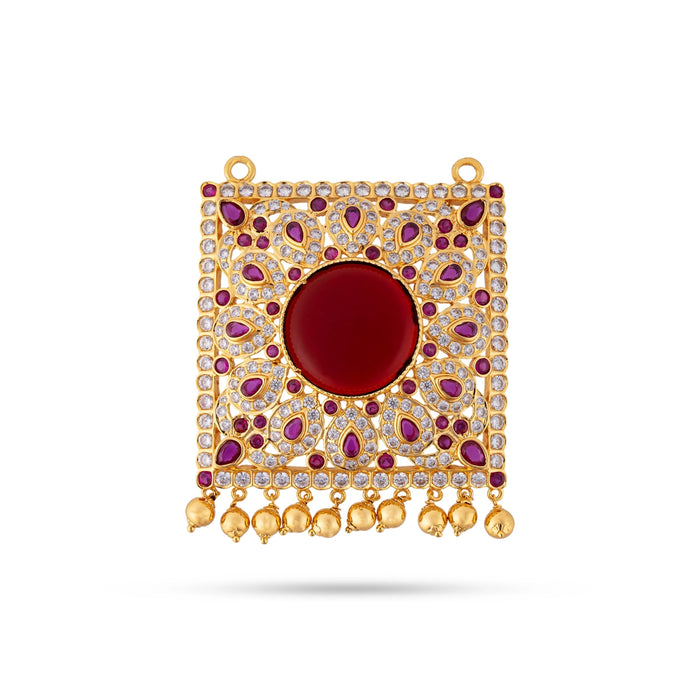 Stone Locket - 3 x 2.25 Inches | Multicolour Dollar / Pendant / Artificial Jewelry For Chains
