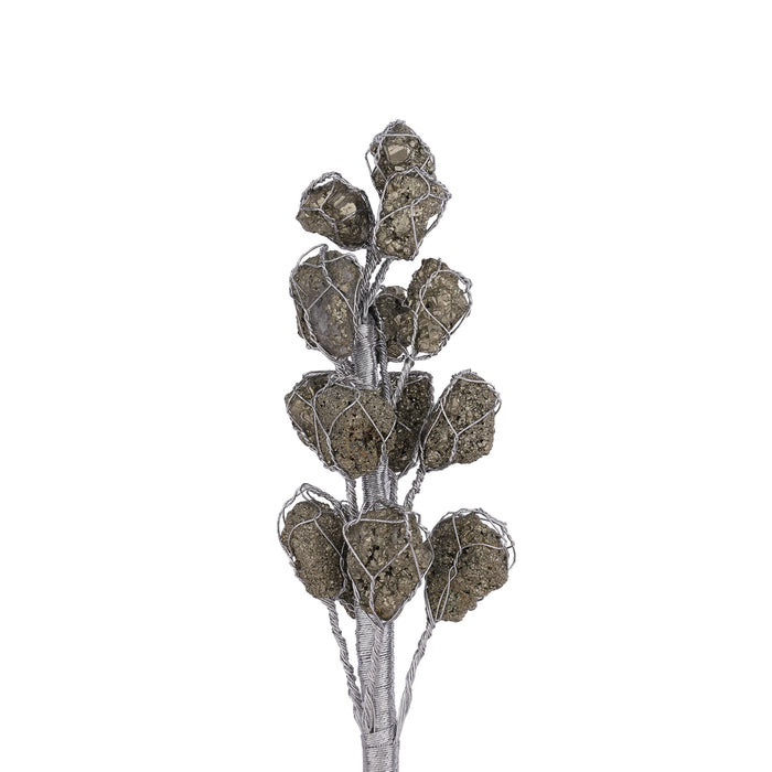 Pyrite Tree - 8.5 x 2 Inches | Semi Precious Tree/ Gemstone Tree for Wealth & Positive Energy