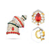 Half Crown - 1.5 Inches | Multicolour Stone Kireedam/ Andal Kiridam for Deity/ 10 Gms Approx - Head & Face Accessories