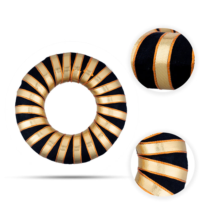Hair Ring Juda - 4 Inches | Black Hair Bun/ Hair Accessory for Deity - Head & Face Accessories