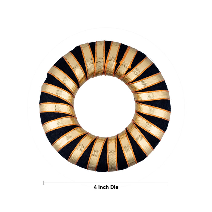 Hair Ring Juda - 4 Inches | Black Hair Bun/ Hair Accessory for Deity - Head & Face Accessories