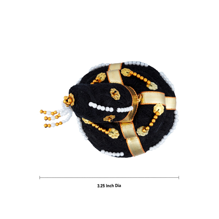 Andal Kondai - 3.25 Inches | Moti Beads Andal Kondai/ Ring Design Hair Bun/ Hair Accessory for Deity - Head & Face Accessories