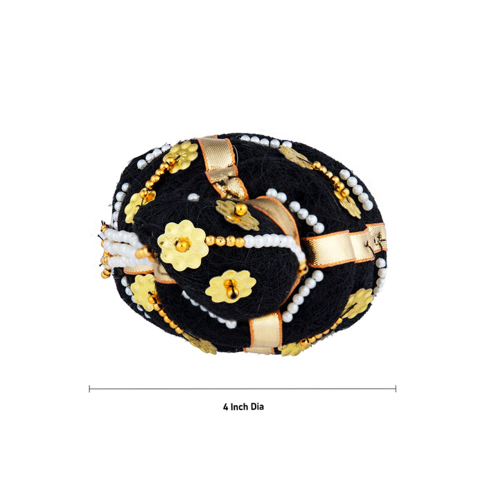 Andal Kondai - 4 Inches | Moti Beads Andal Kondai/ Ring Design Hair Bun/ Hair Accessory for Deity - Head & Face Accessories