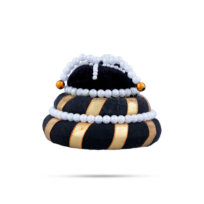 Andal Kondai - 2.75 Inches | Moti Beads Andal Kondai/ Ring Design Hair Bun/ Hair Accessory for Deity - Head & Face Accessories