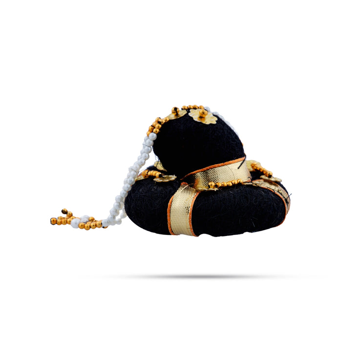 Andal Kondai - 3 Inches | Moti Beads Andal Kondai/ Hair Bun/ Hair Accessory for Deity - Head & Face Accessories