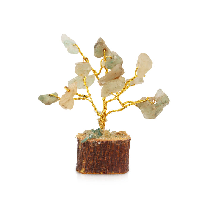 Gem Tree Set - 2 x 1 Inches | 12 Pcs/ Crystal Tree for Vastu - Table Stand Accessories