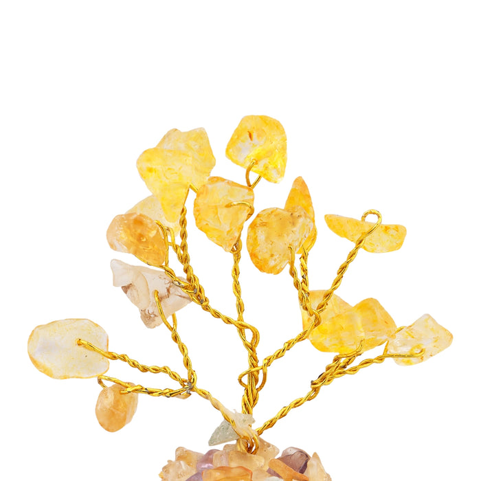Gem Tree Set - 2 x 1 Inches | 12 Pcs/ Crystal Tree for Vastu - Table Stand Accessories