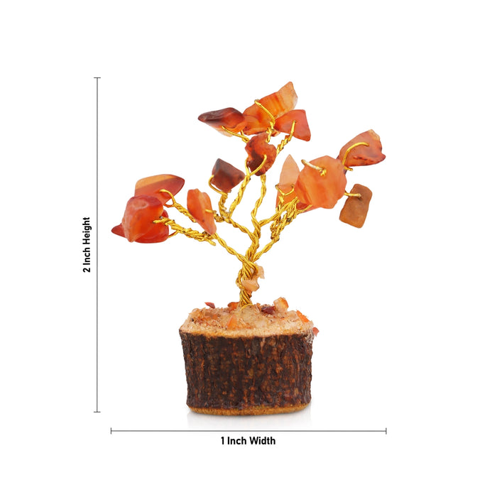 Gem Tree Set - 2 x 1 Inches | 12 Pcs/ Crystal Tree for Vastu - Table Stand Accessories