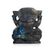 Lakshmi Sitting on Base Murti- 4 x 3 Inches | LabraDorite Idol/ Maha Lakshmi Statue/ Decor For Home & Pooja - Sphatik & Semi Precious Stone Murties