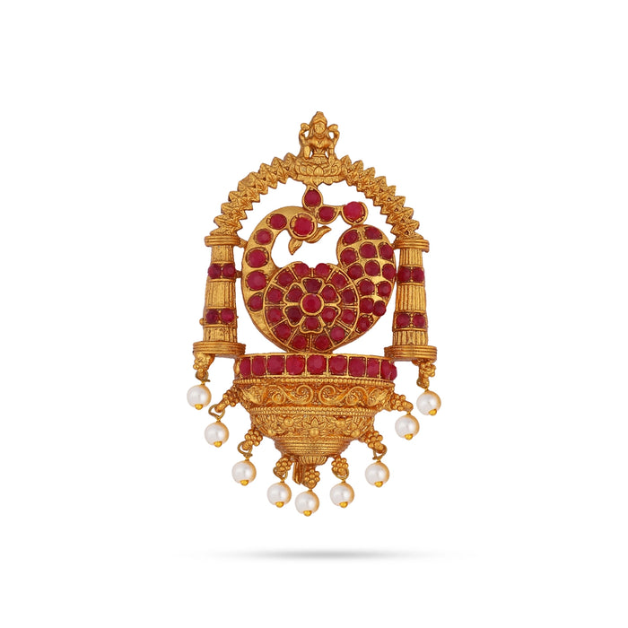 Jada Pin - 2 x 1.5 Inches | Jada Billa/ Lakshmi peacock Design Hair Accessory/ Artificial Jewellery For women - Ethnic Wear Accessories