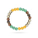 Green Aventurine & Citrine & Golden Pyrite & Tiger Eye Bracelet - 2.5 Inches | Stone Bracelet for Wealth - Bracelet