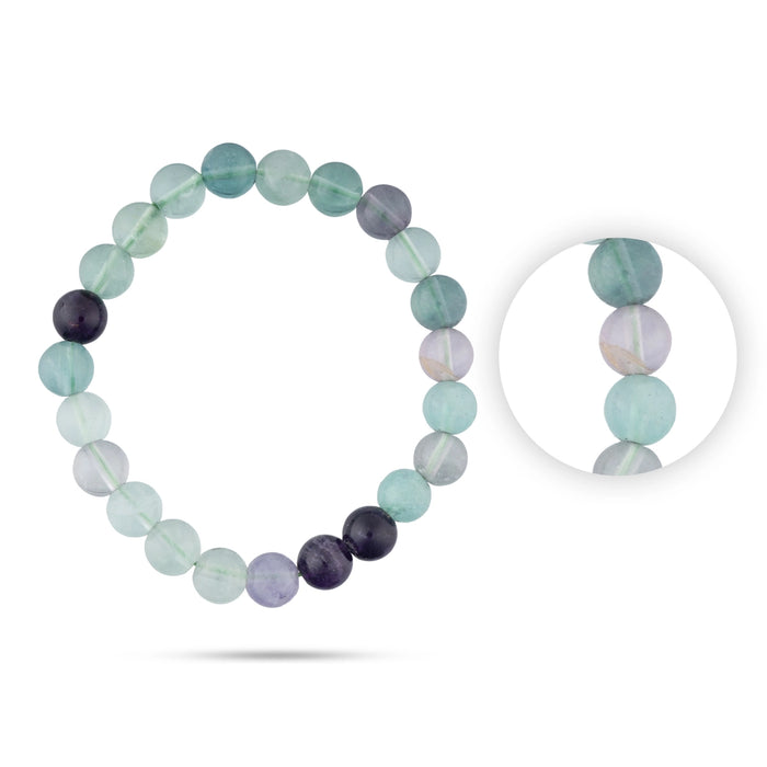 Fluorite Bracelet - 2.5 Inches | Fluorite Crystal Bracelet/ Fluorite Hand Band for Energy Cleansing - Bracelet