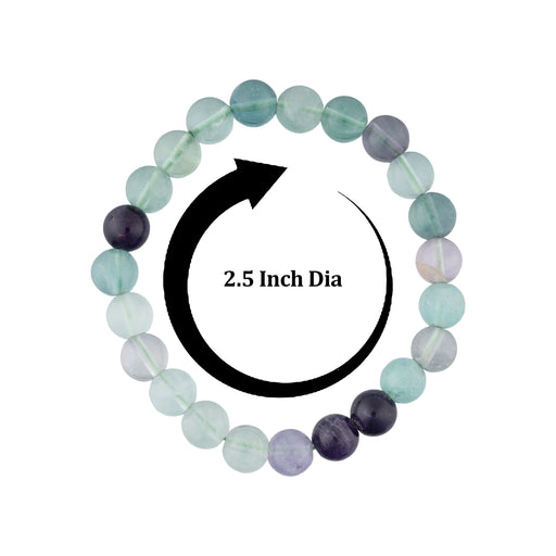Fluorite Bracelet - 2.5 Inches | Fluorite Crystal Bracelet/ Fluorite Hand Band for Energy Cleansing - Bracelet