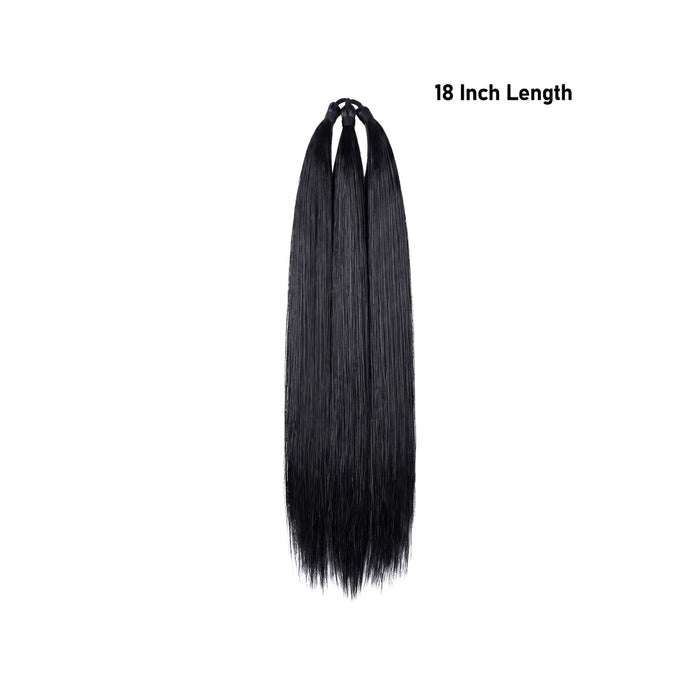 Artificial Hair - 18 Inches | Synthetic Hair Extensions/ Fake Hair For Traditional Styling & Deity Decor