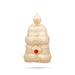 Half Kireedam - 7 x 3 Inches | Gold Polish Half Crown/ Single Stone Kiridam for Deity Decor - Head & Face Accessories