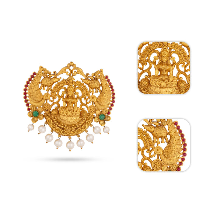 Jada Billa - 2 x 2 Inches | Jada Pin / Lakshmi Design Hair Accessory / Stone Jewellery For women - Ethnic Wear Accessories