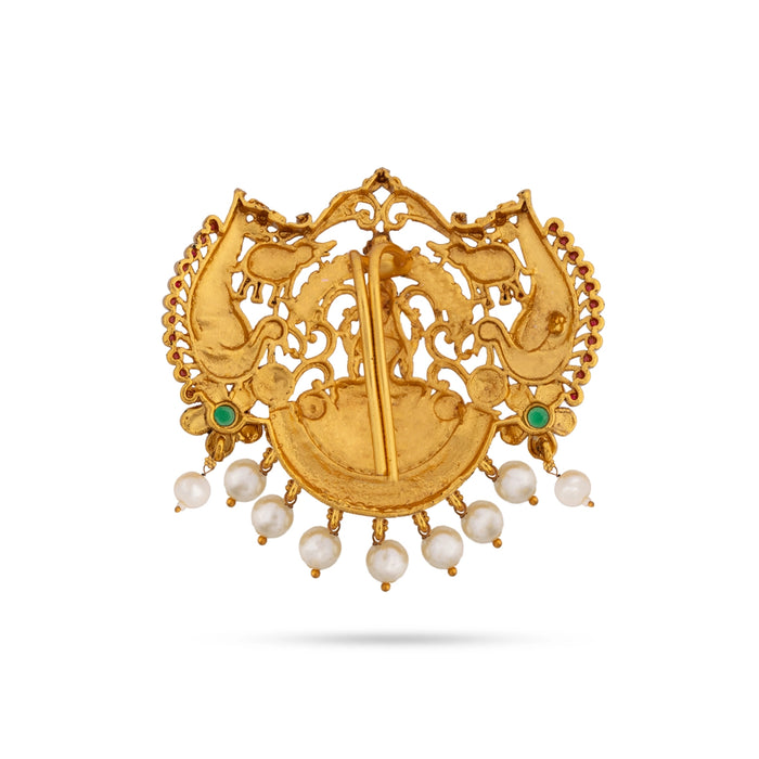Jada Billa - 2 x 2 Inches | Jada Pin / Lakshmi Design Hair Accessory / Stone Jewellery For women - Ethnic Wear Accessories