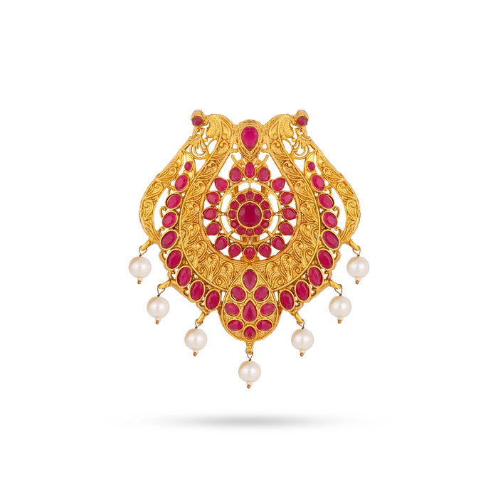 Jada Billa - 2 x 2 Inches | Jada Pin / Lakshmi Design Hair Accessory / Stone Jewellery For women - Ethnic Wear Accessories