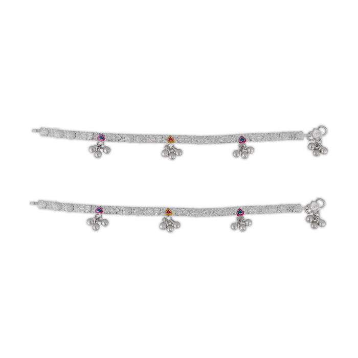 Kolusu - 9 Inches | Foot Anklet / Silver Polish Leg Chain / Anklet for Women / Daily wear Kolusu - Ethnic Wear Accessories