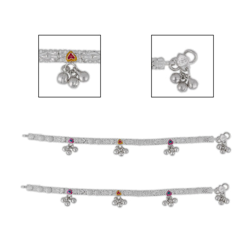 Kolusu - 9 Inches | Foot Anklet / Silver Polish Leg Chain / Anklet for Women / Daily wear Kolusu - Ethnic Wear Accessories