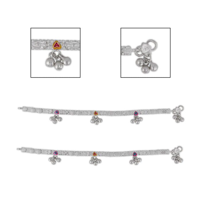 Kolusu - 9 Inches | Foot Anklet / Silver Polish Leg Chain / Anklet for Women / Daily wear Kolusu - Ethnic Wear Accessories