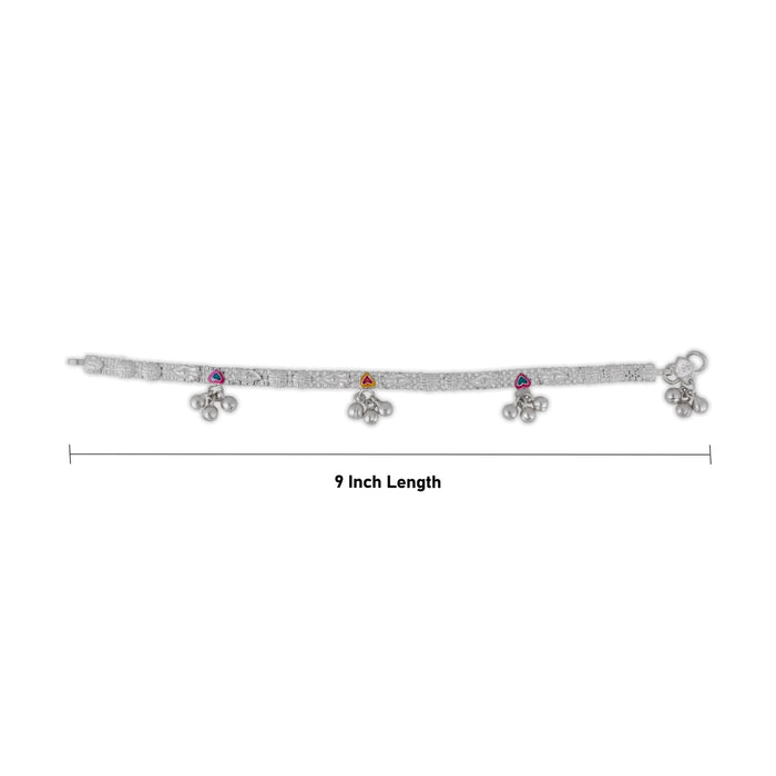 Kolusu - 9 Inches | Foot Anklet / Silver Polish Leg Chain / Anklet for Women / Daily wear Kolusu - Ethnic Wear Accessories