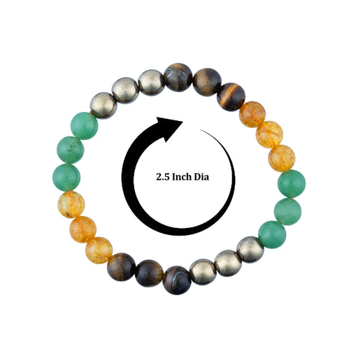 Pyrite Bracelet - 2.5 Inches | Tiger Eye Bracelet/ Citrine Bracelet/ Green Aventurine Bracelet/ 20 Gms Approx - Bracelet