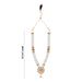 White Moti Mala With Multicolour Stone Dollar - 24 Inches | 4 Line Pearl Mala/ Artificial Jewelry for Women - Ethnic Wear Accessories