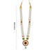 White Moti Mala With Multicolour Stone Dollar - 16 Inches | Pearl Mala/ Artificial Jewelry for Women - Ethnic Wear Accessories