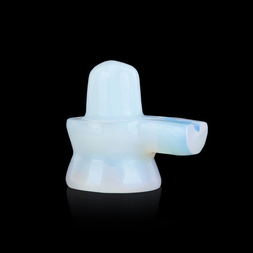 Shivling Statue - 1.5 x 2 Inches | Opal Mixed Colour Lingam Murti / Shivalinga Idol for Pooja - Sphatik & Semi Precious Stone Murties