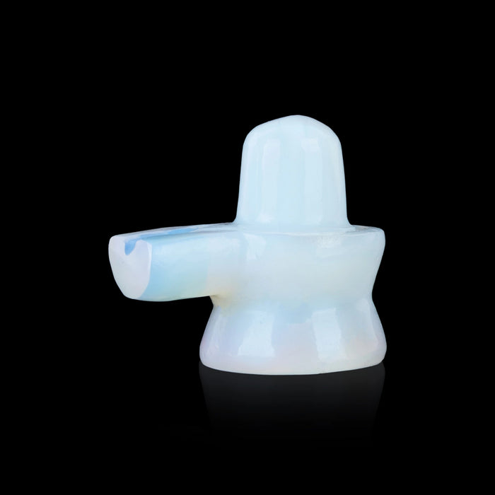 Shivling Statue - 1.5 x 2 Inches | Opal Mixed Colour Lingam Murti / Shivalinga Idol for Pooja - Sphatik & Semi Precious Stone Murties