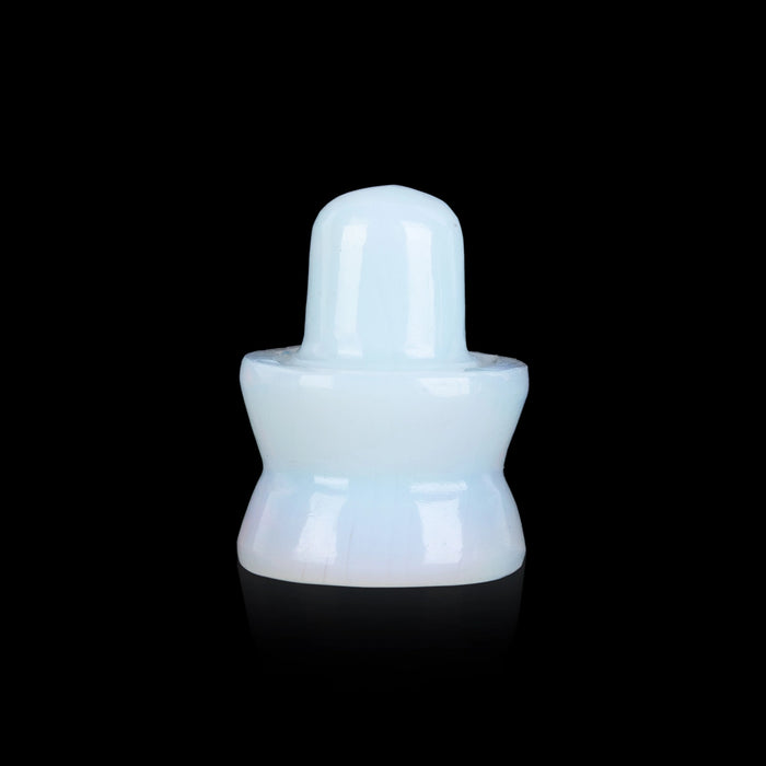 Shivling Statue - 1.5 x 2 Inches | Opal Mixed Colour Lingam Murti / Shivalinga Idol for Pooja - Sphatik & Semi Precious Stone Murties