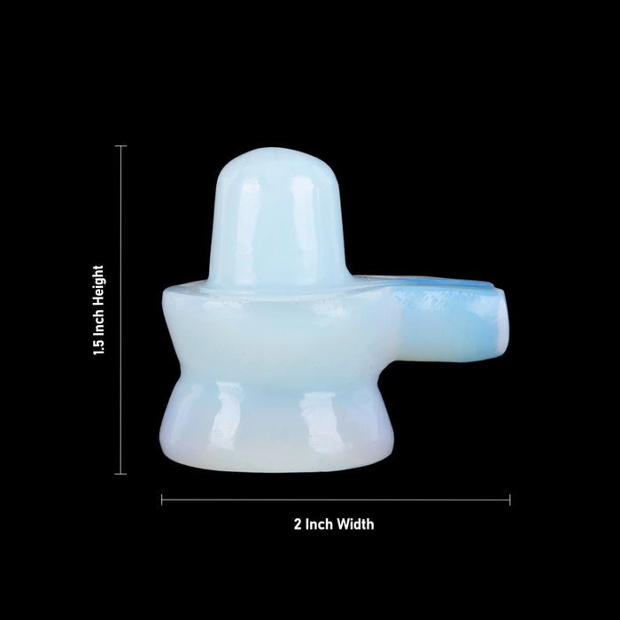 Shivling Statue - 1.5 x 2 Inches | Opal Mixed Colour Lingam Murti / Shivalinga Idol for Pooja - Sphatik & Semi Precious Stone Murties