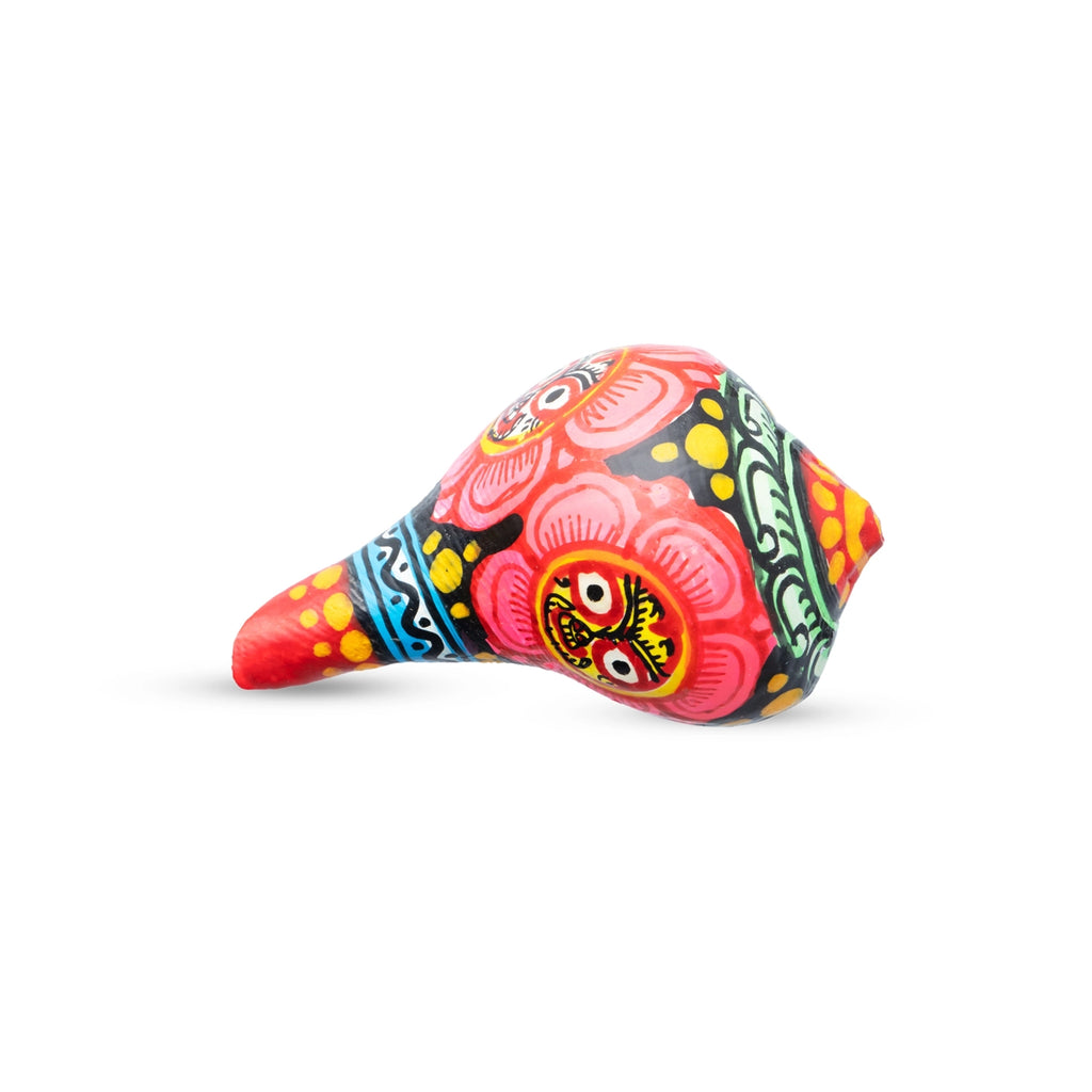 Jagannath Painted Shankh - 1.5 x 3 Inches | Conch for Pooja/ 65 Gms Approx