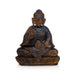 Buddha Statue Sitting on Flower Base -6 x 4.5 inches | Tiger eye Semi precious stone/Stone buddha Murti / Buddha Idol for Home - Sphatik & Semi Precious Stone Murties