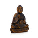 Buddha Statue Sitting on Flower Base -6 x 4.5 inches | Tiger eye Semi precious stone/Stone buddha Murti / Buddha Idol for Home - Sphatik & Semi Precious Stone Murties