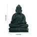 Buddha Sitting on Flower Base Statue - 5.5 x 4.5 inches | Stone Buddha Murti / Buddha Statue for Home - Sphatik & Semi Precious Stone Murties