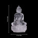 Buddha Sitting on Base Statue - 5.5 x 3.5 Inches | Sphatik Buddha Idol / Buddha Murti for Home Decor - Sphatik & Semi Precious Stone Murties