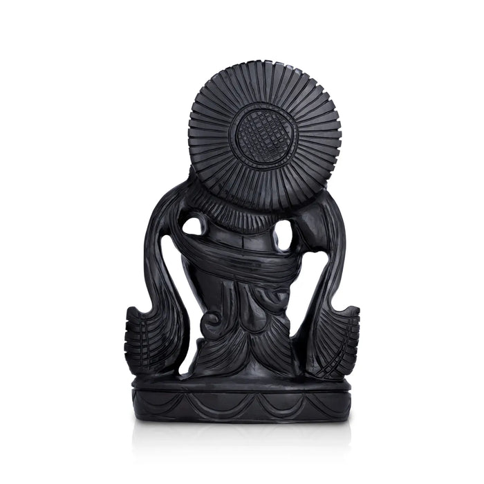 Krishna Standing On Base Murti - 7.5 x 5 Inches | Black Opel Statue/ Lord Krishna Idol/ Decor For Home & Pooja - Sphatik & Semi Precious Stone Murties
