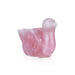 Duck Figurine - 2.5 x 3 Inches | Rose Quartz Stone Duck Statue/ Duck Sculpture for Home - Table Stand Accessories