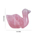 Duck Figurine - 2.5 x 3 Inches | Rose Quartz Stone Duck Statue/ Duck Sculpture for Home - Table Stand Accessories