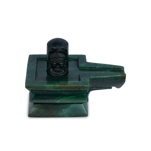 Banaling Face with Yoni - 4.5 x 5.5 inches | Jade Stone idol / Shivaling/ Banalinga Murti / Precious stone Banalingam For Pooja - Sphatik & Semi Precious Stone Murties