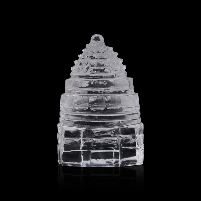 Meru Shree Yantram - 2 Inches | Maha Meru Yantra / Spatik Sri Chakra Yantra for Home - Maha Meru & Yantra